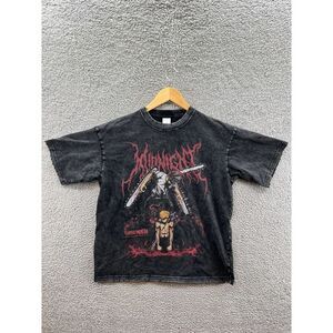 Artiemaster Chainsaw Man Midnight Shadows Black Distressed T-Shirt Size Medium